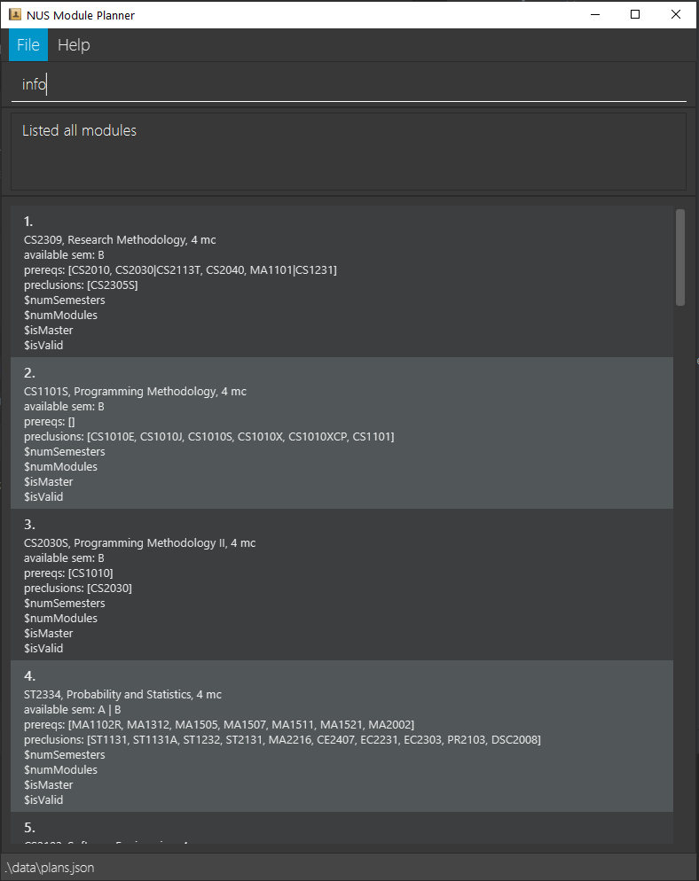 InfoCommandDemo